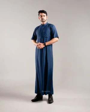 HURIM® - Jubah Thobe Pria Athir Series Warna Navy (2)